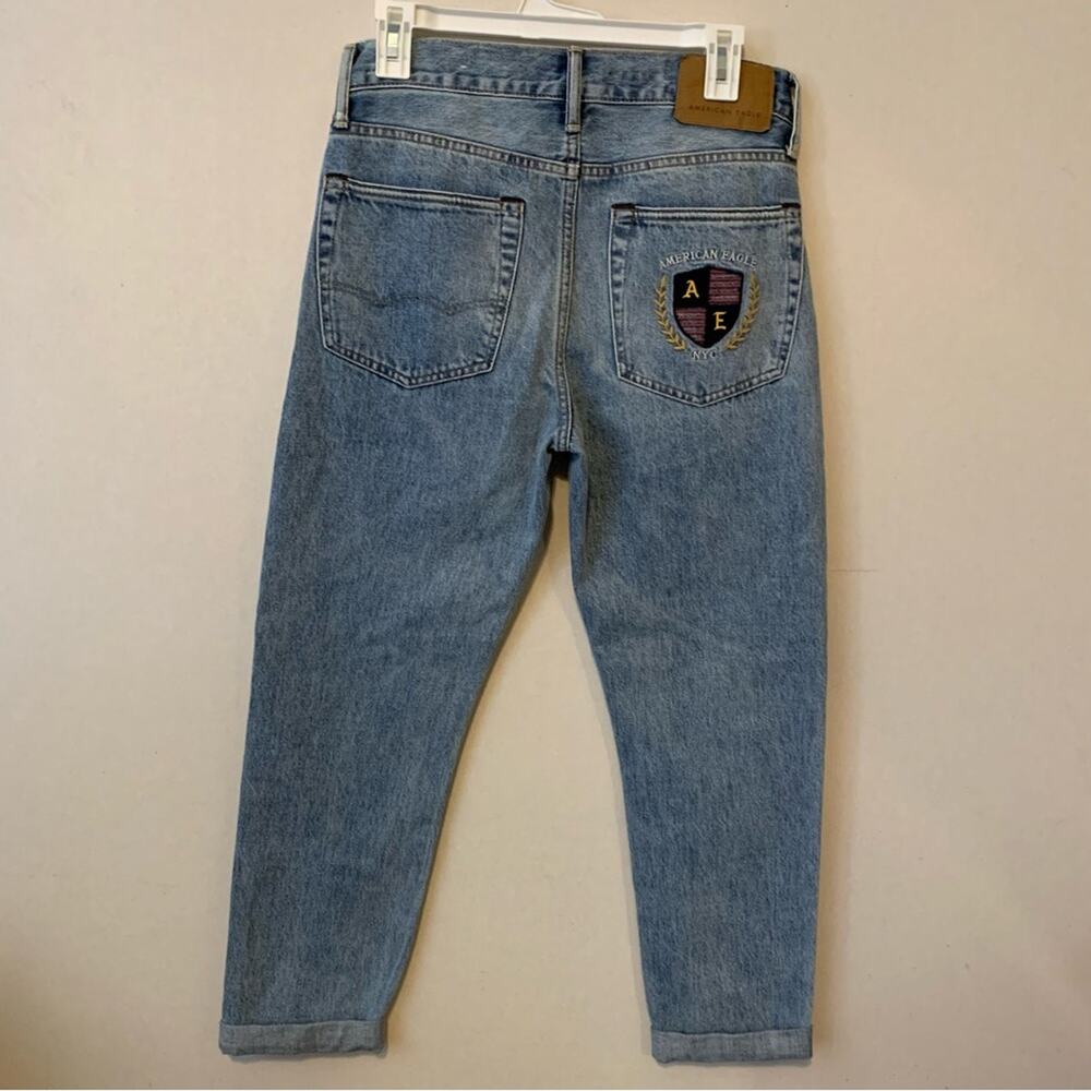 American Eagle Dad Jean Mens Crest Embroidered Back Pocket 28X30